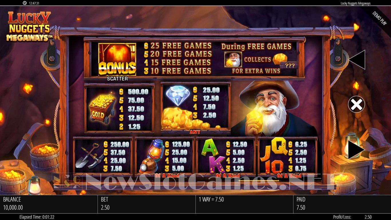 Lucky Nuggets Megaways Slot Slot Image in Demo - pic. 4