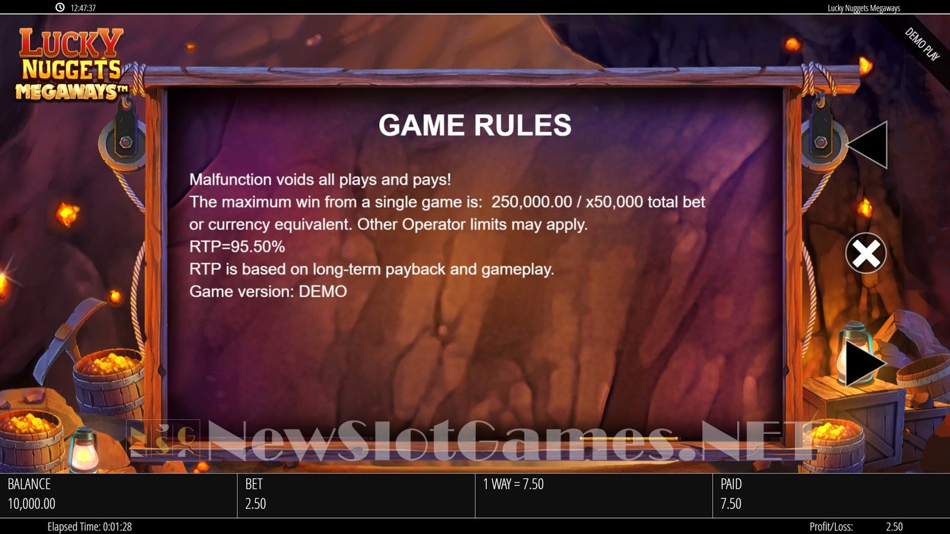 Lucky Nuggets Megaways Slot Slot Image in Demo - pic. 6