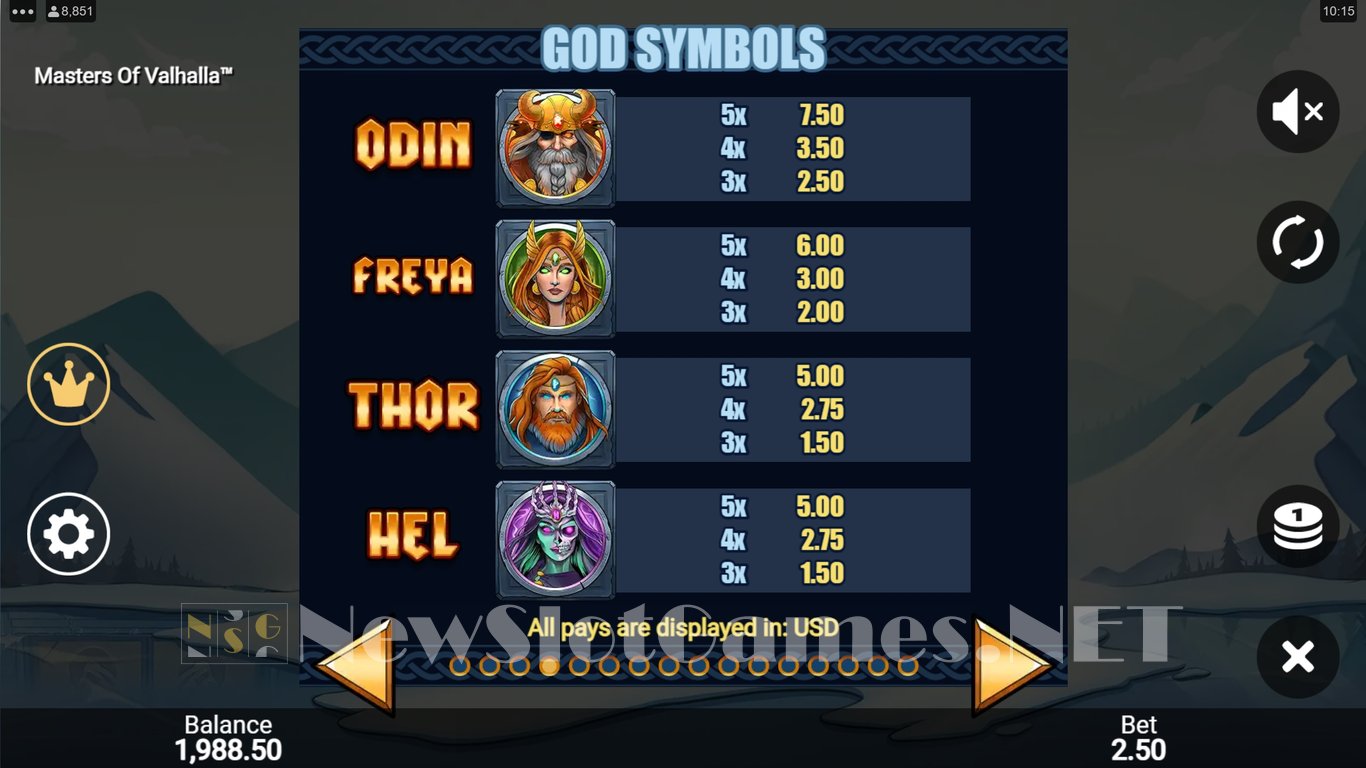 Masters of Valhalla Slot Slot Image in Demo - pic. 7