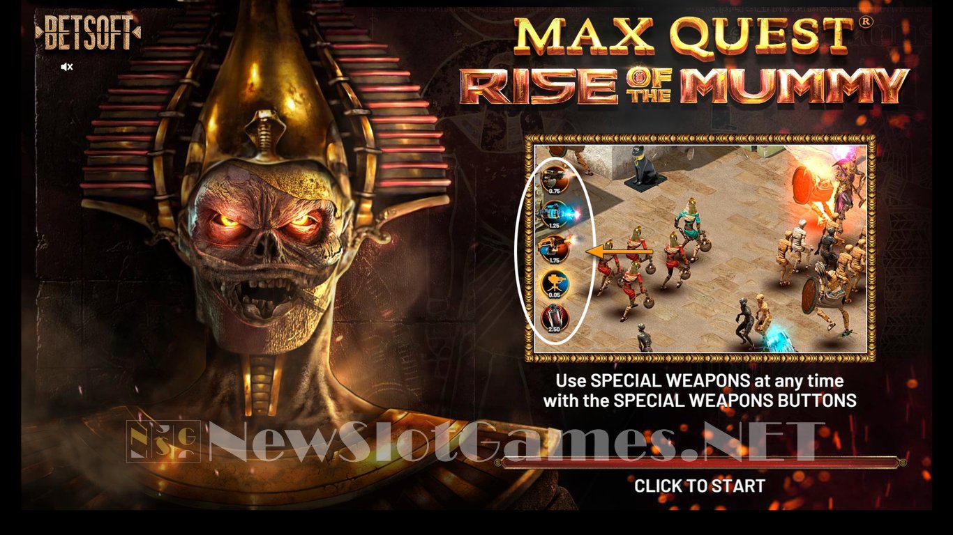 Max Quest: Rise of the Mummy Slot Demo Image
