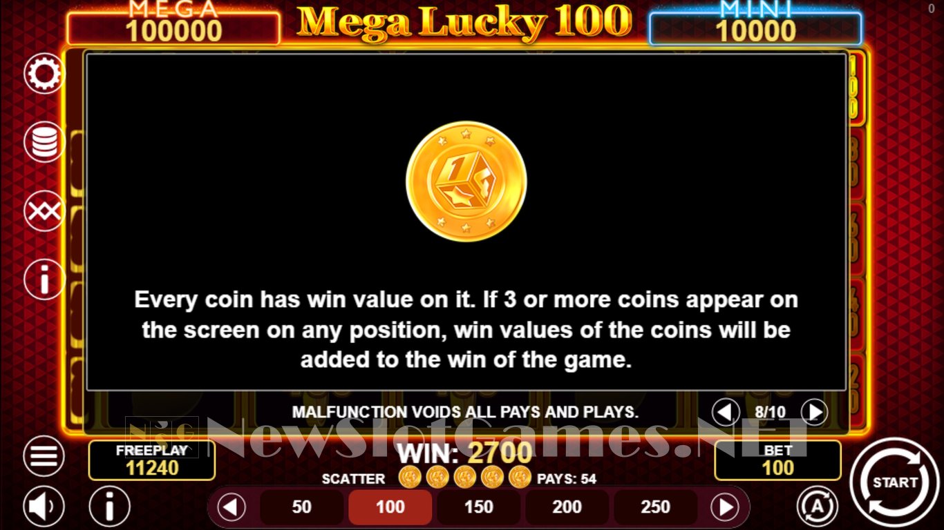 Mega Lucky 100 Slot Slot Image in Demo - pic. 7