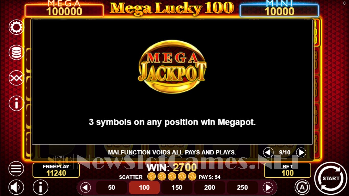 Mega Lucky 100 Slot Slot Image in Demo - pic. 8