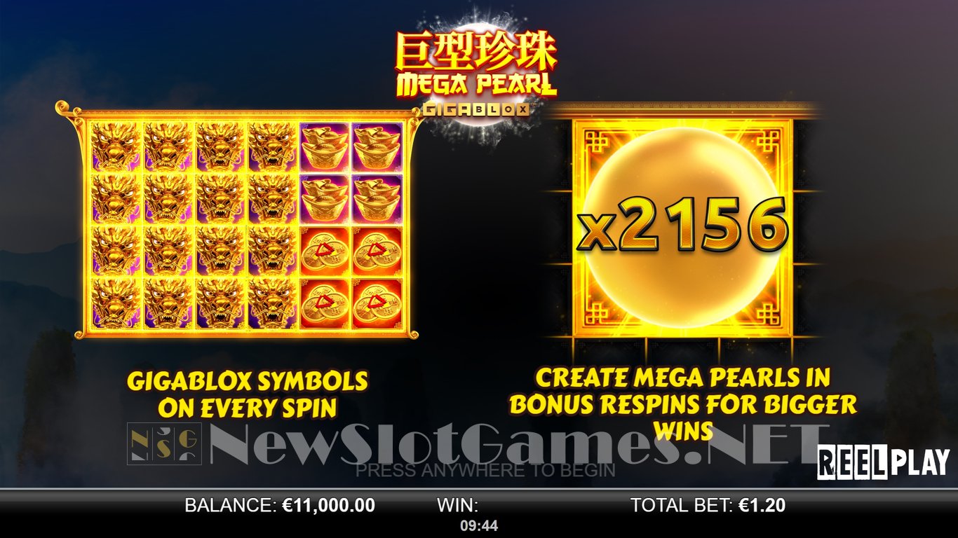 Mega Pearl Gigablox Slot Demo Image