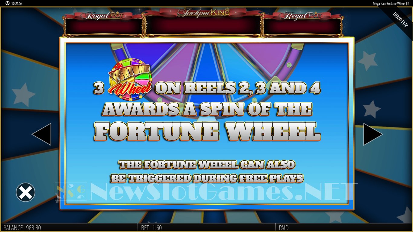 MegaBars Fortune Wheel Slot Slot Image in Demo - pic. 8