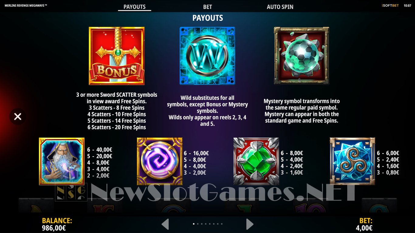 Merlins Revenge Megaways Slot Slot Image in Demo - pic. 4