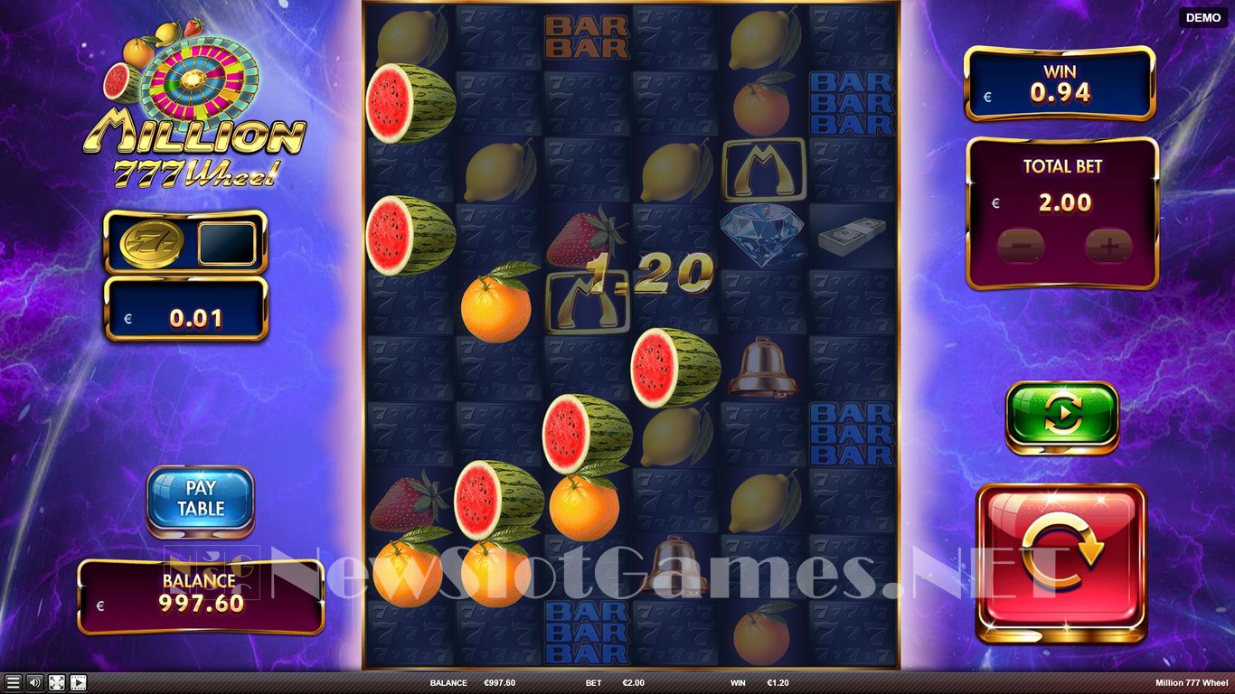Million 777 Wheel Slot Slot Image in Demo - pic. 3