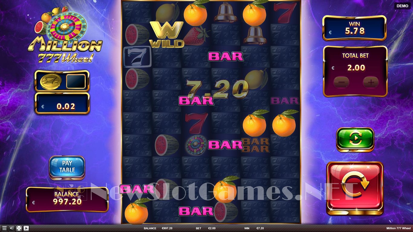 Million 777 Wheel Slot Slot Image in Demo - pic. 6