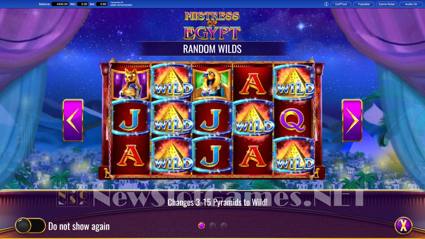 Mistress of Egypt MegaJackpots Slot Demo Image