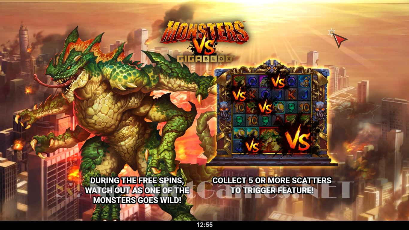 Monsters vs Gigablox Slot Demo Image