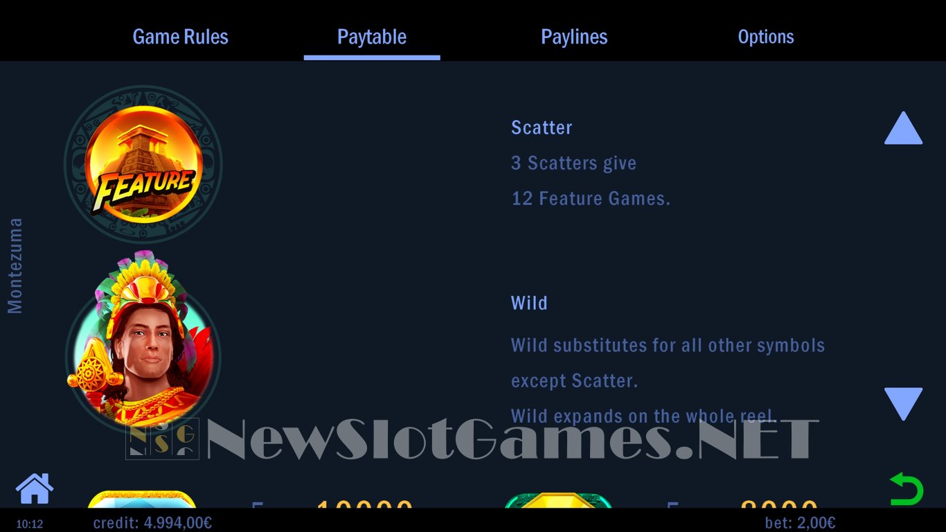 Montezuma Slot Slot Image in Demo - pic. 5