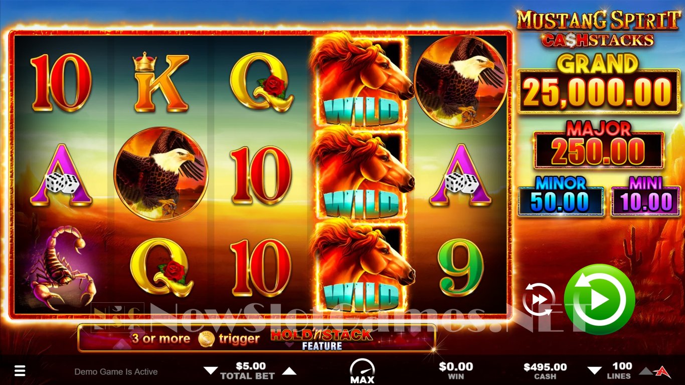 Mustang Spirit: Cash Stacks Slot Demo Image