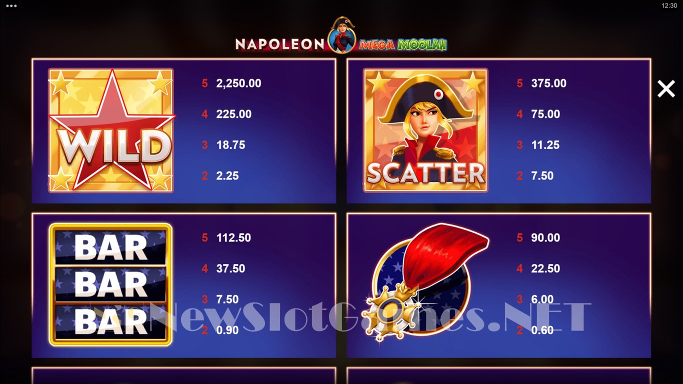 Napoleon Mega Moolah Slot Slot Image in Demo - pic. 5