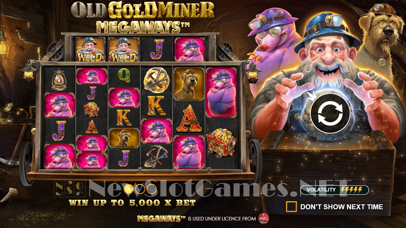 Old Gold Miner Megaways Slot Demo Image