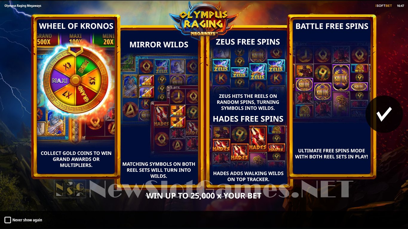 Olympus Raging Megaways Slot Demo Image