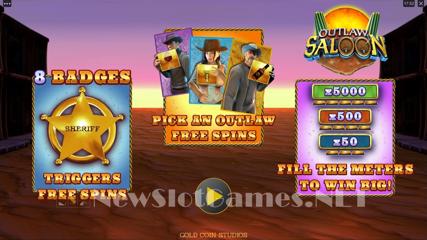 Outlaw Saloon Slot Demo Image