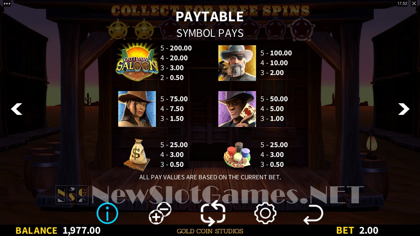 Outlaw Saloon Slot Slot Image in Demo - pic. 6