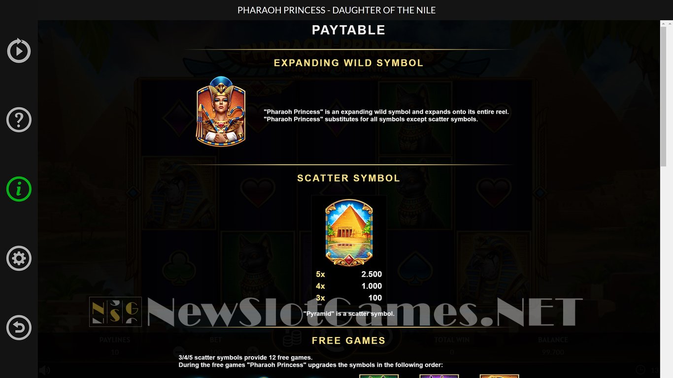 Pharaoh Princess Daughter of the Nile Slot Slot Image in Demo - pic. 4