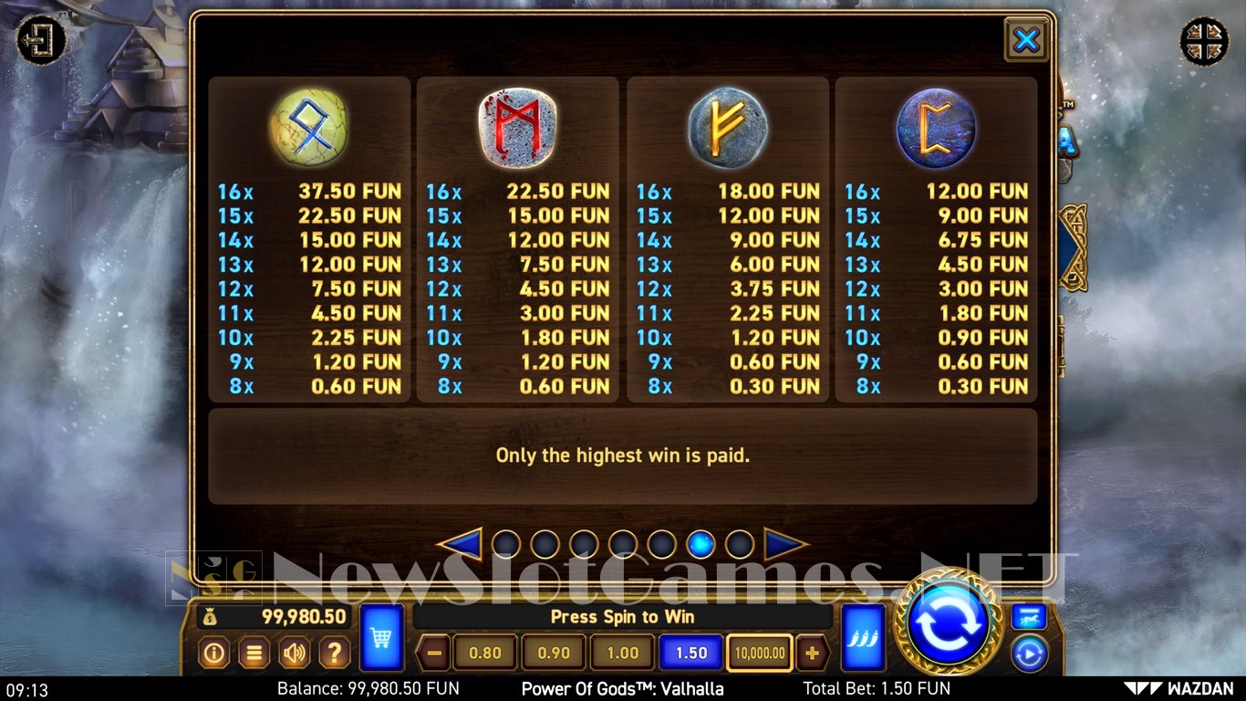 Power of Gods: Valhalla™ Slot Slot Image in Demo - pic. 11