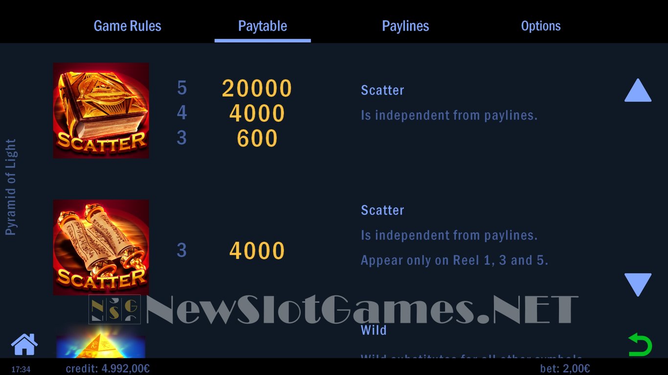 Pyramid of Light Slot Slot Image in Demo - pic. 5