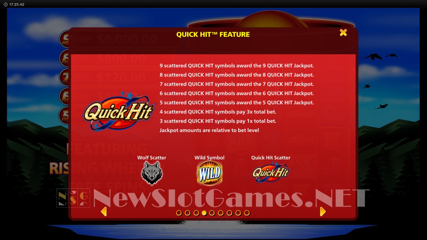 Quick Hit Ultra Pays Wolf Mountain Slot Slot Image in Demo - pic. 8