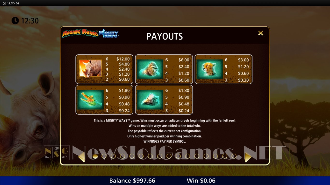 Raging Rhino Mighty Ways Slot Slot Image in Demo - pic. 4