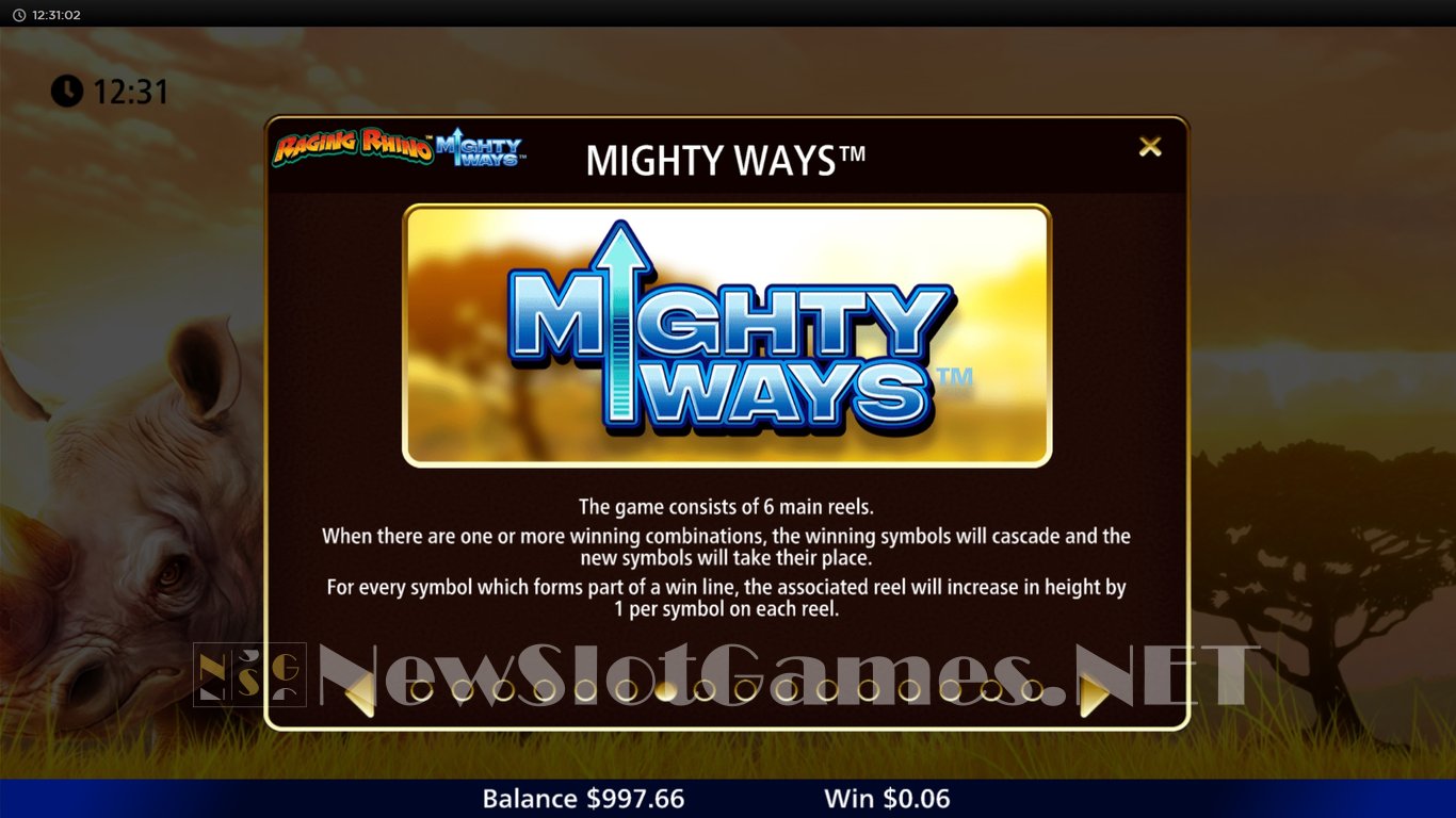 Raging Rhino Mighty Ways Slot Slot Image in Demo - pic. 8