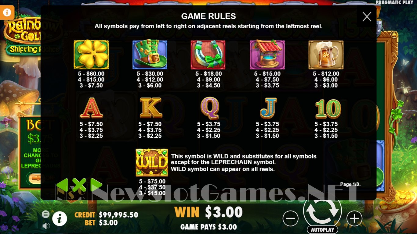 Rainbow Gold Shigting Riches Slot Slot Image in Demo - pic. 5