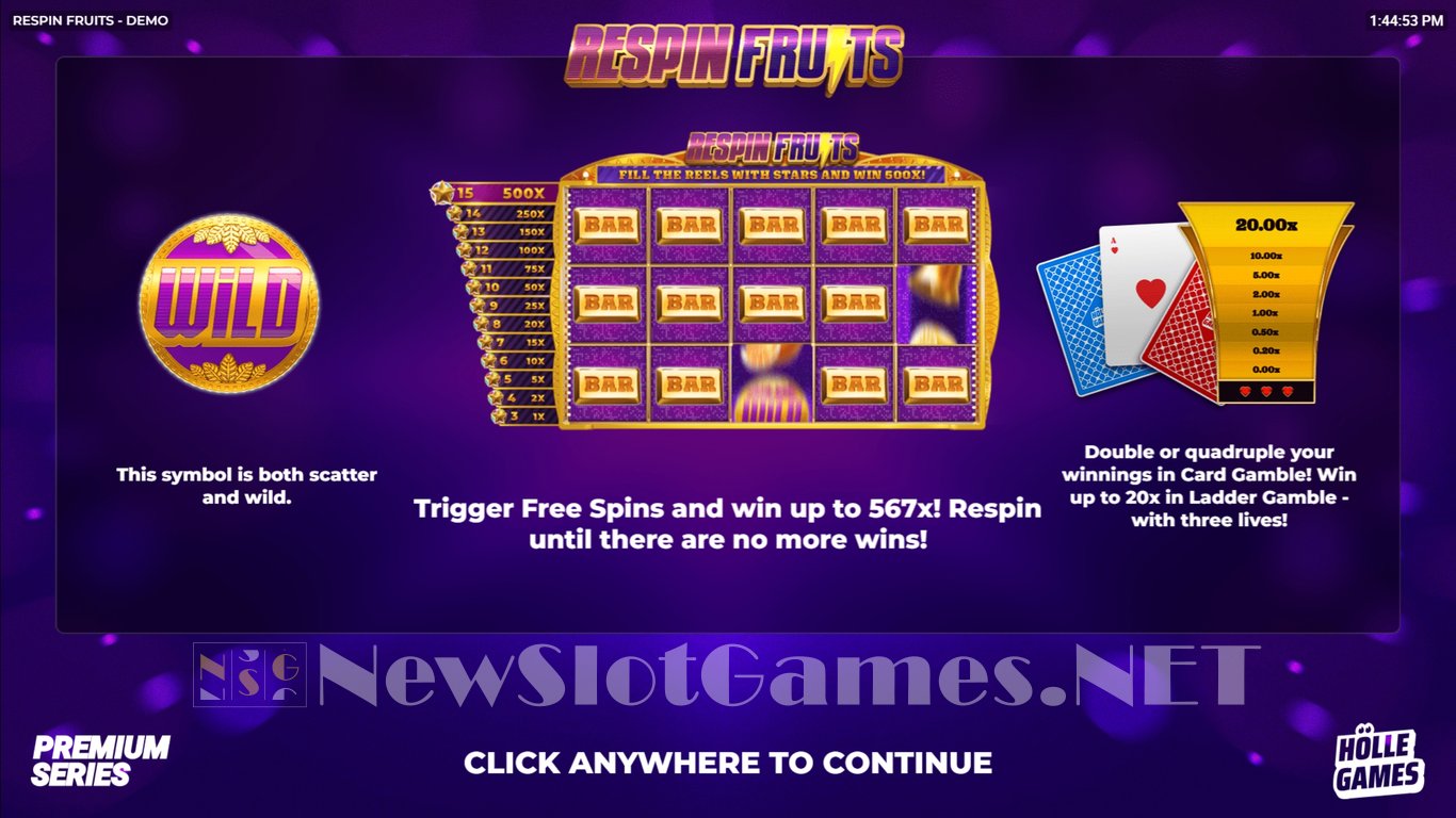 Respin Fruits Slot Demo Image