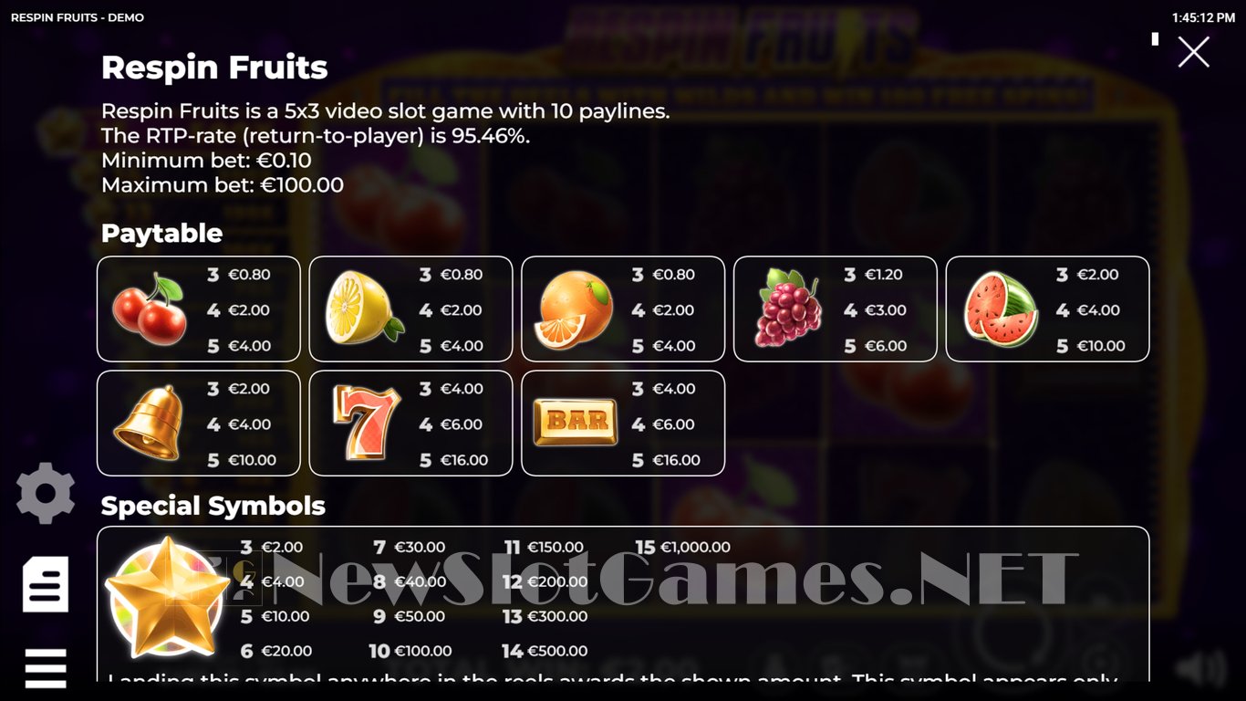Respin Fruits Slot Slot Image in Demo - pic. 5