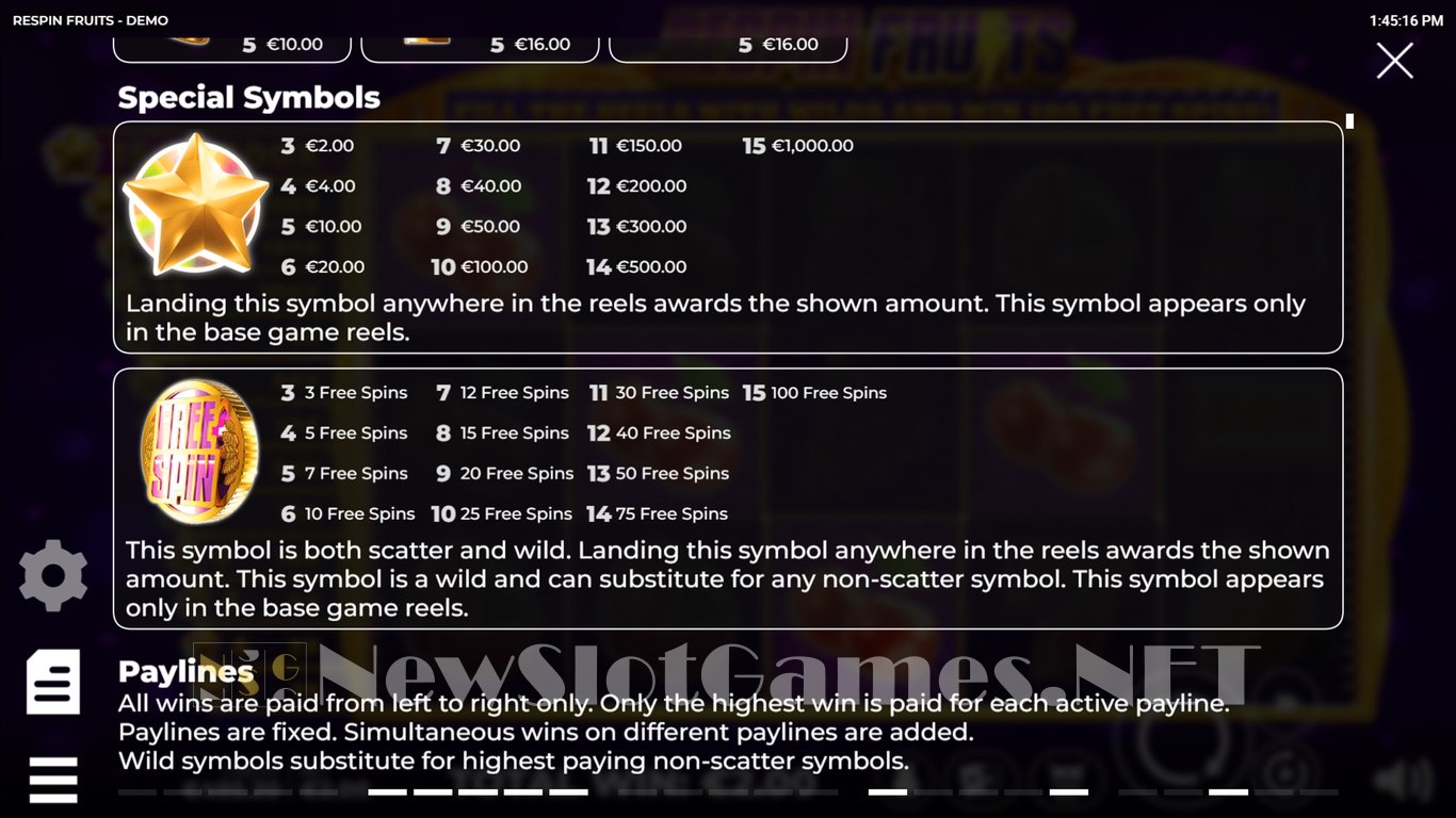 Respin Fruits Slot Slot Image in Demo - pic. 6