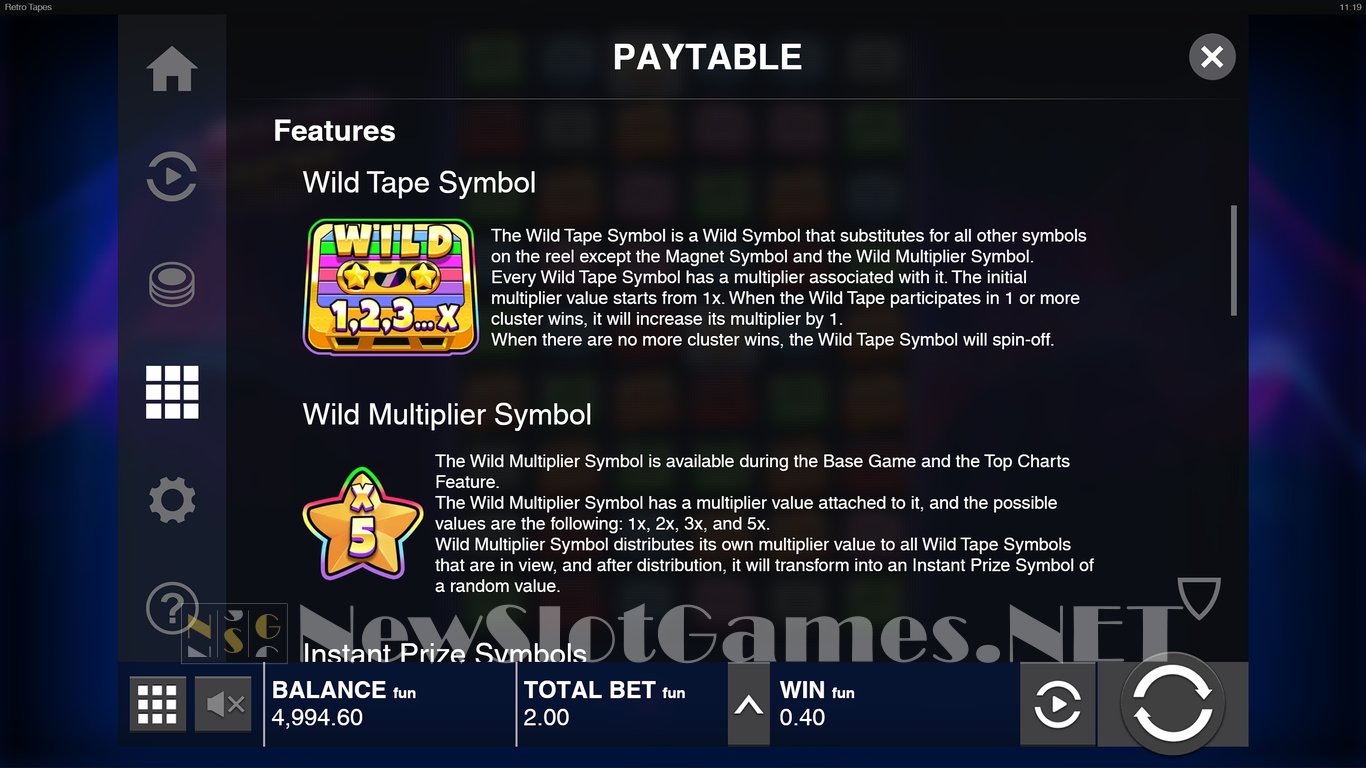 Retro Tapes Slot Slot Image in Demo - pic. 5