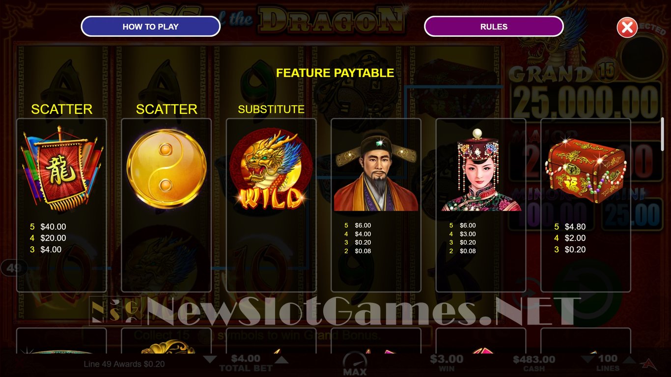 Rise of the Dragon Slot Slot Image in Demo - pic. 4