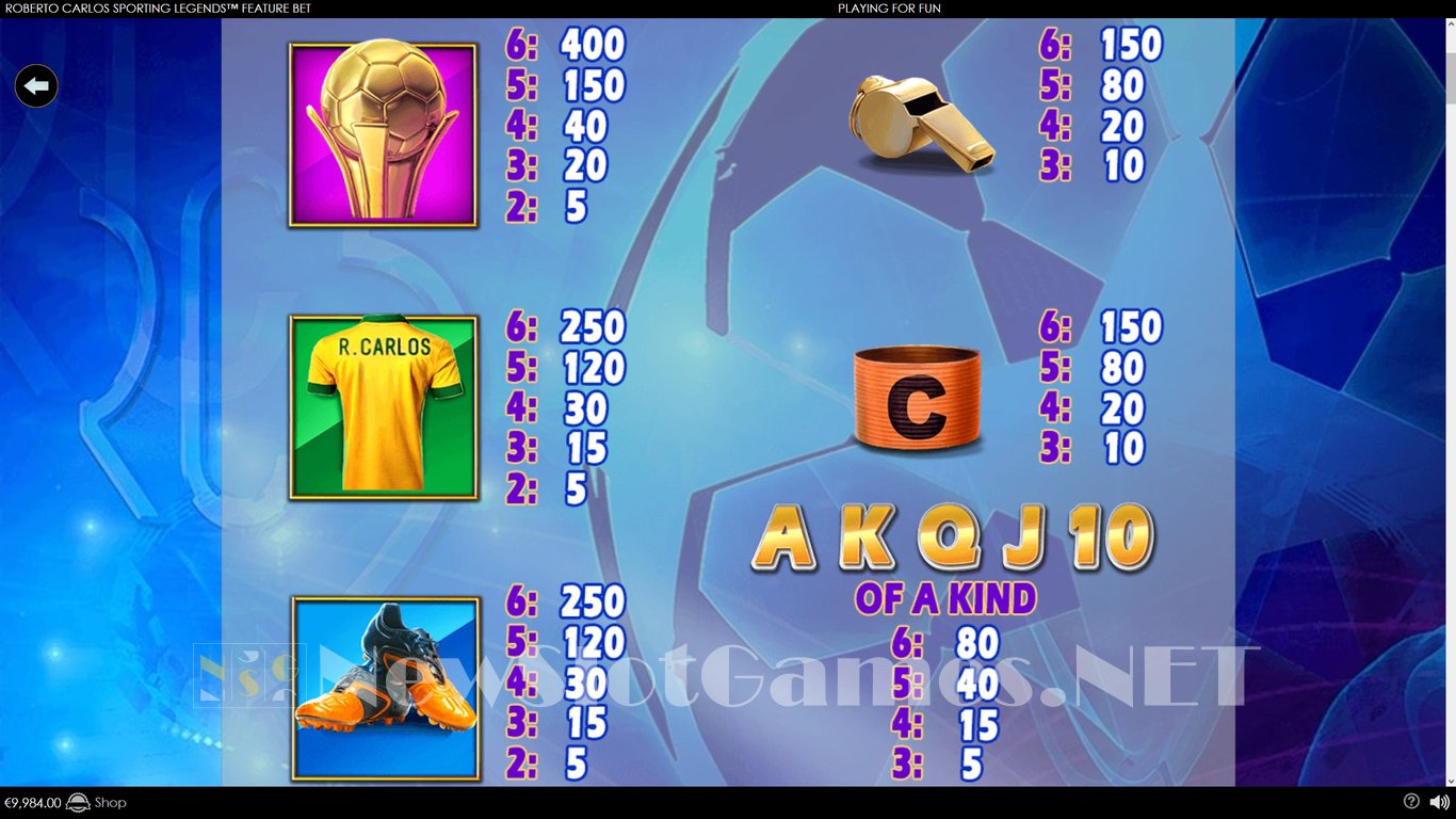 Roberto Carlos Sporting Legends Slot Slot Image in Demo - pic. 6
