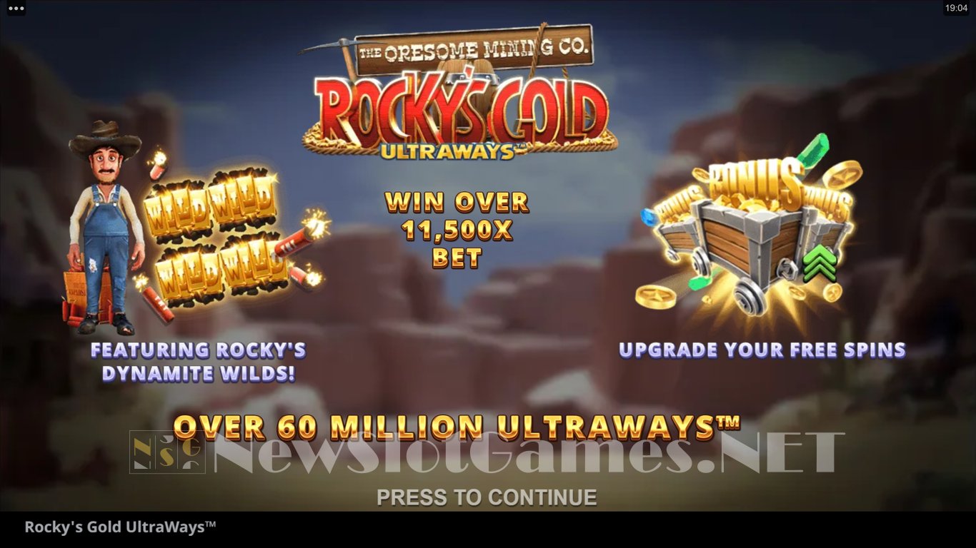 Rockys Gold Ultraways Slot Demo Image