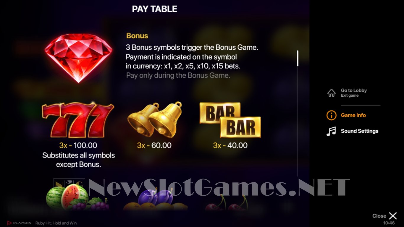 Ruby Hit Slot Slot Image in Demo - pic. 4