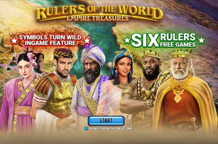 Rulers of the World Empire Treasures Slot Logo