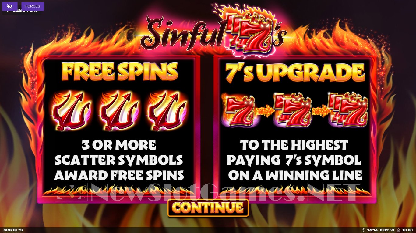 Sinful 7s Slot Demo Image