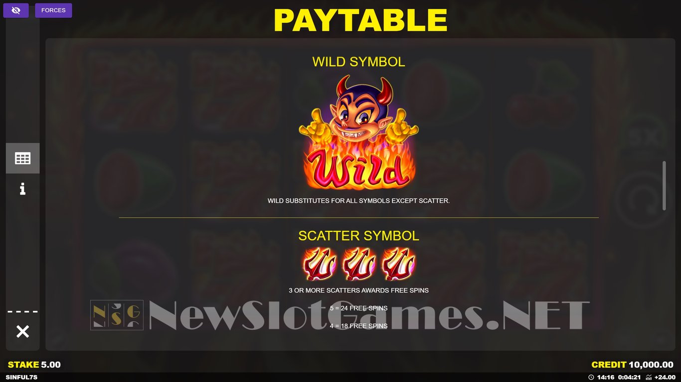 Sinful 7s Slot Slot Image in Demo - pic. 10