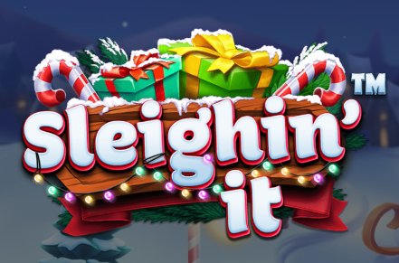 Sleighin It Slot Logo