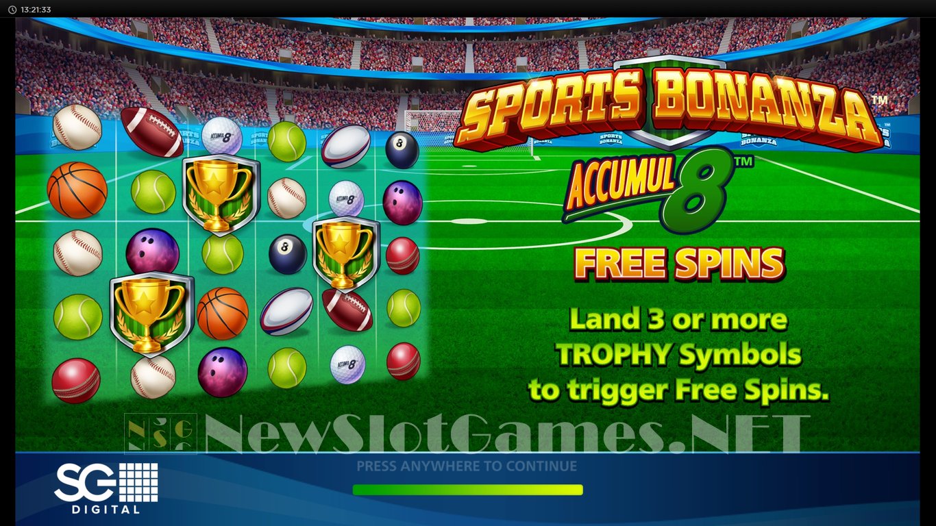 Sports Bonanza Accumul8 Slot Demo Image