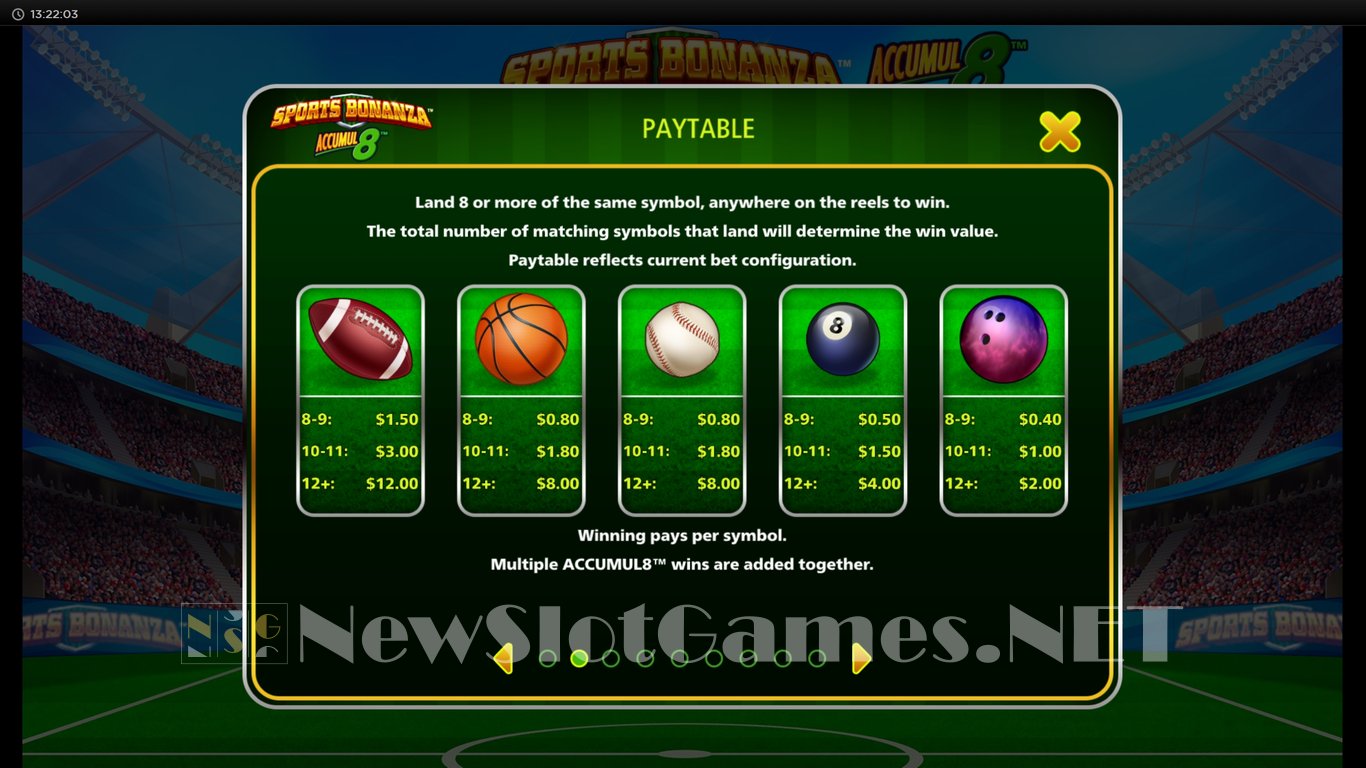 Sports Bonanza Accumul8 Slot Slot Image in Demo - pic. 5
