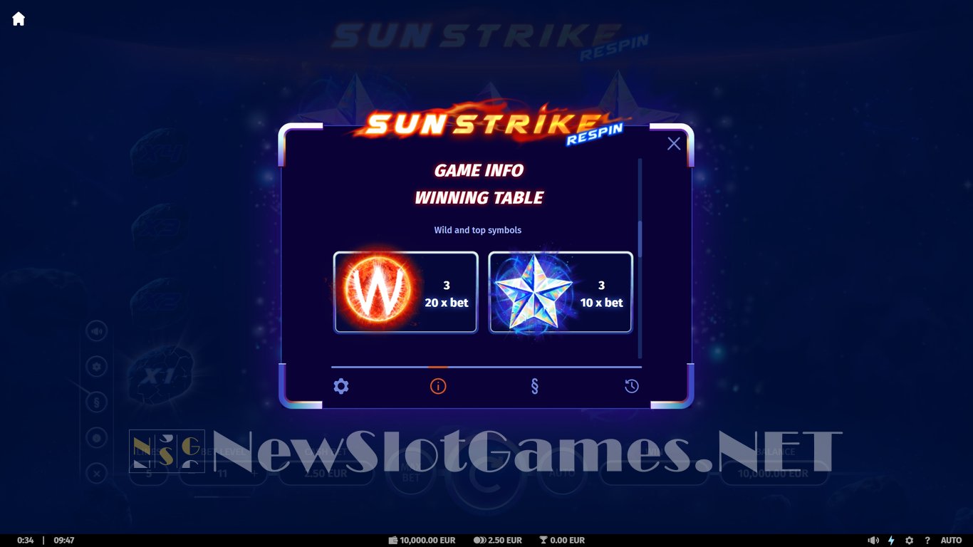 Sunstrike Respin Slot Slot Image in Demo - pic. 8