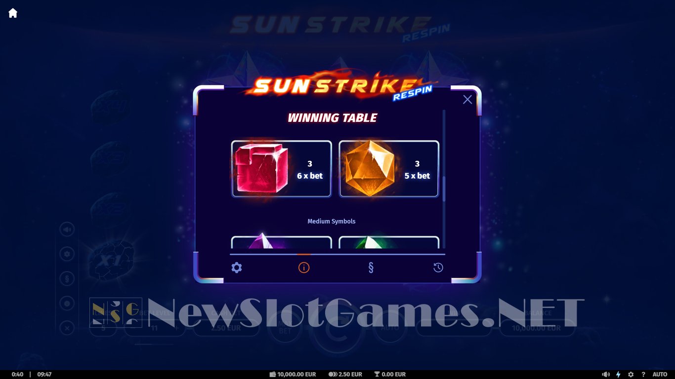 Sunstrike Respin Slot Slot Image in Demo - pic. 9