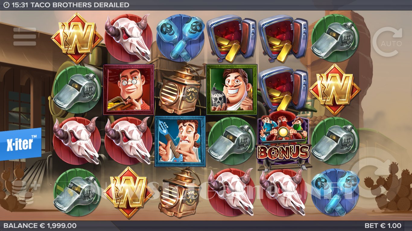 Taco Brothers Derailed Slot Demo Image