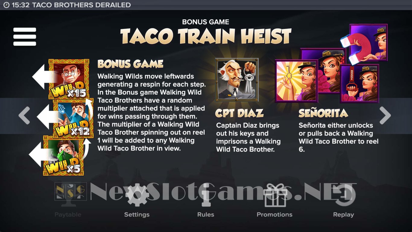 Taco Brothers Derailed Slot Slot Image in Demo - pic. 4