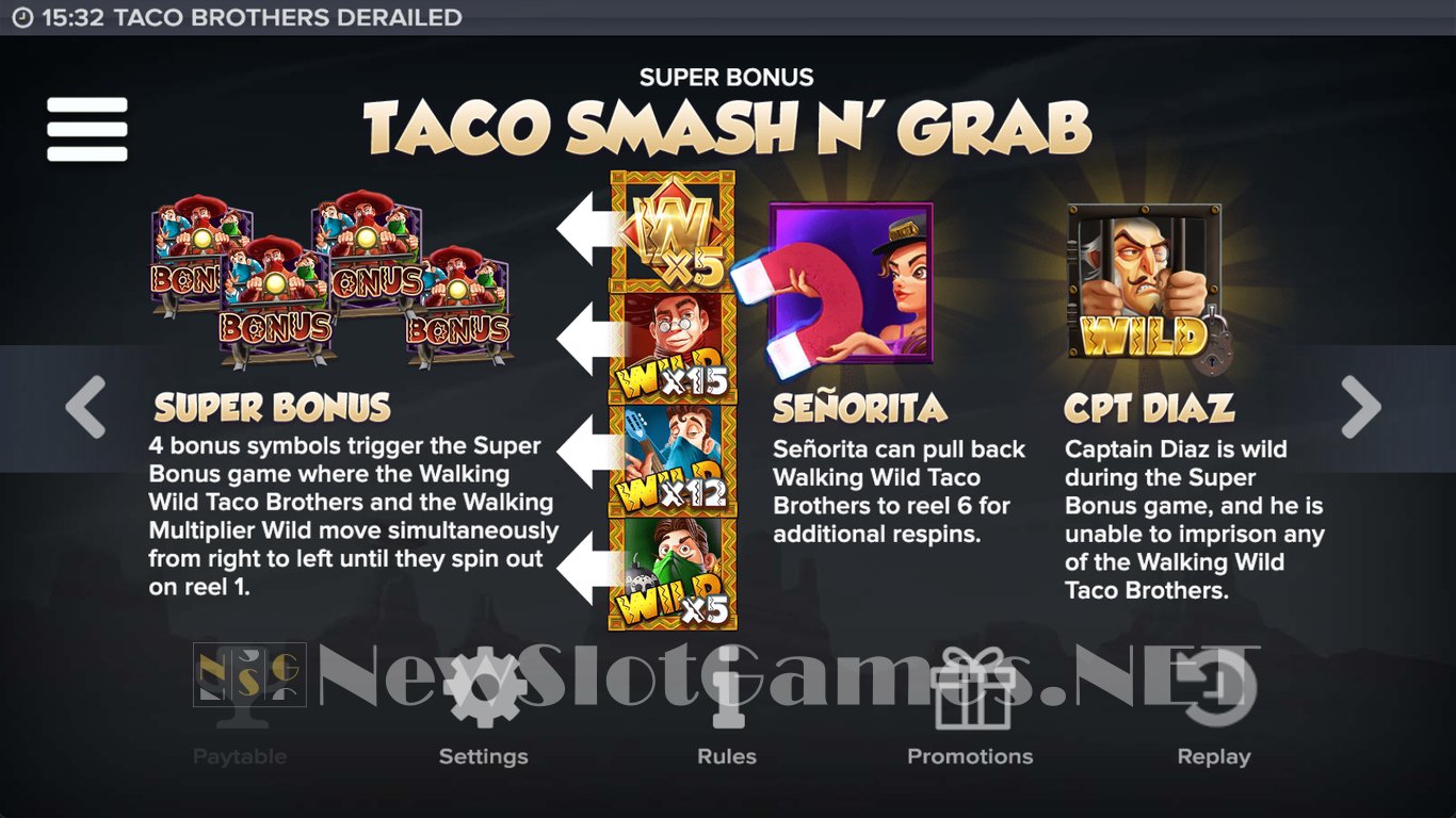 Taco Brothers Derailed Slot Slot Image in Demo - pic. 5