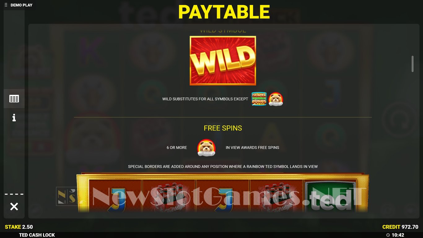 Ted Cash Lock Slot Slot Image in Demo - pic. 8