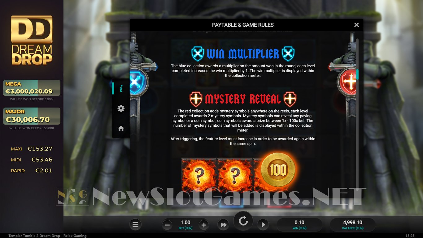 Templar Tumble 2 Dream Drop Slot Slot Image in Demo - pic. 6