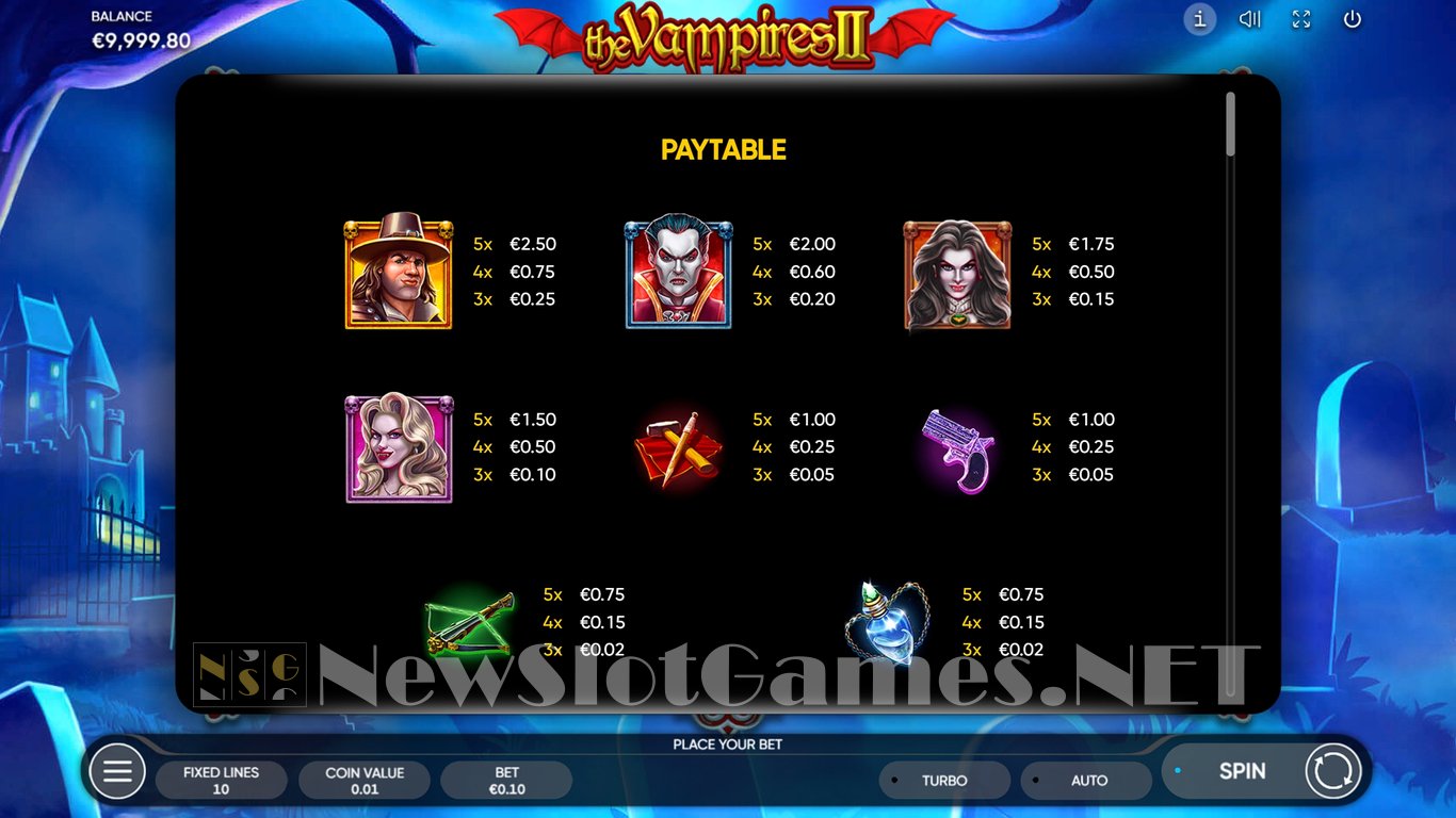 The Vampires II Slot Slot Image in Demo - pic. 3