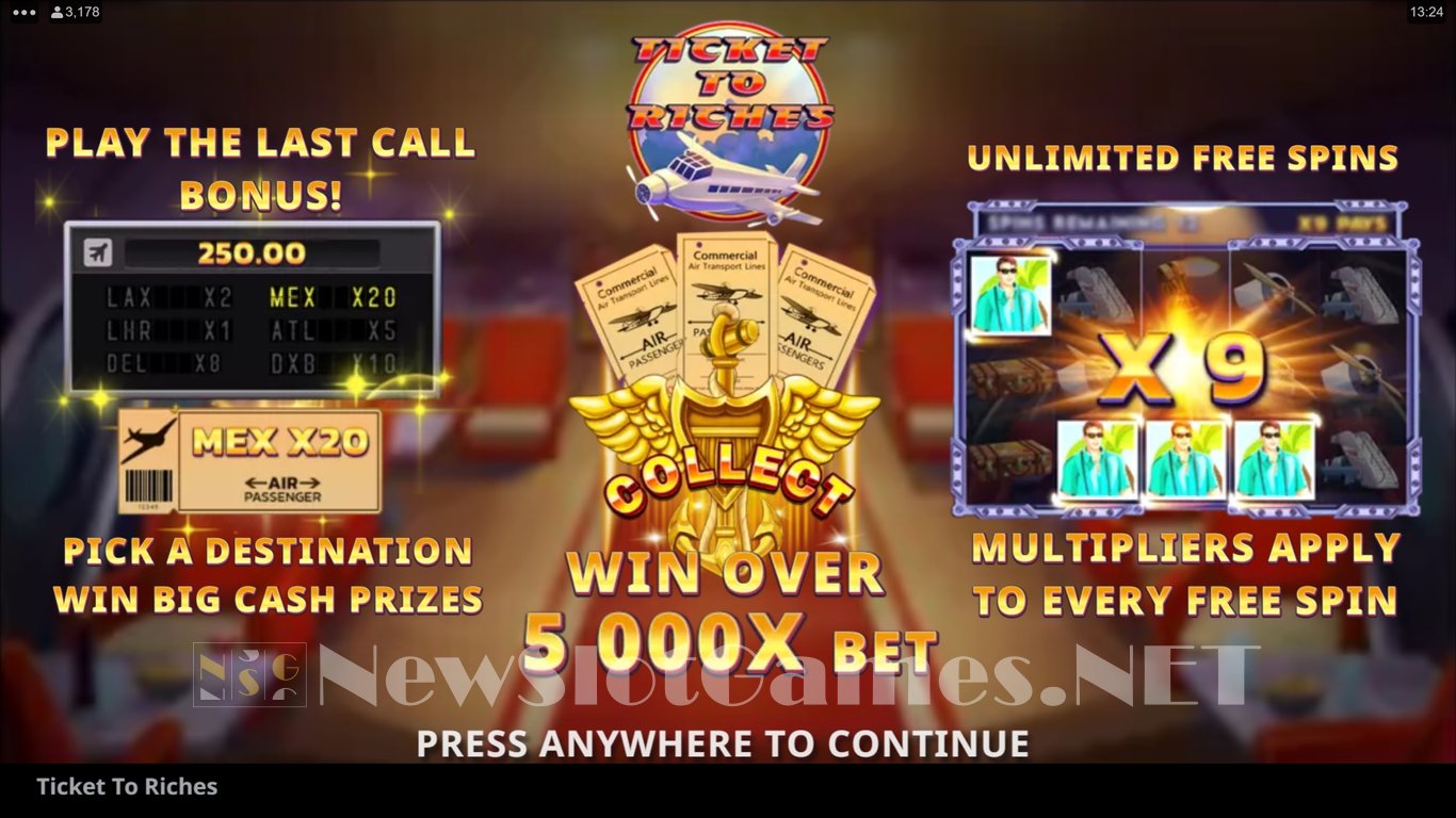Ticket to Riches Slot Demo Image